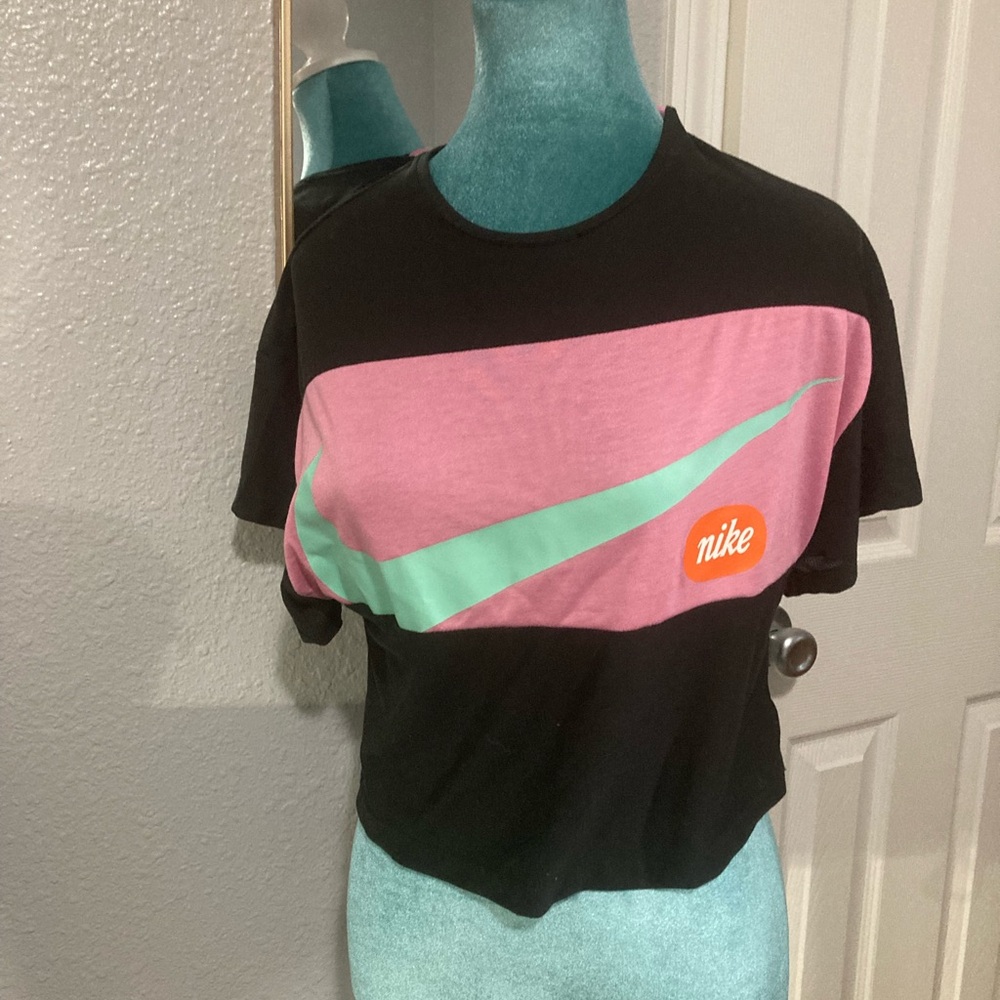 Nike Crop Top Ribbed loose fit Tee, Junior girls large